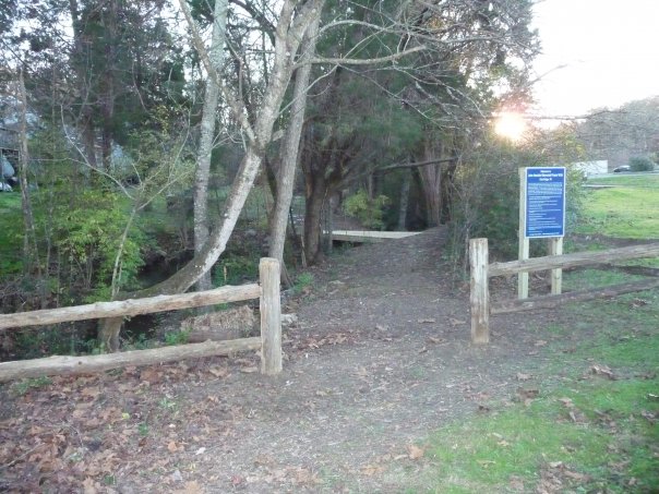 Entrance to John Hendrix Memorial Prayer Walk trail